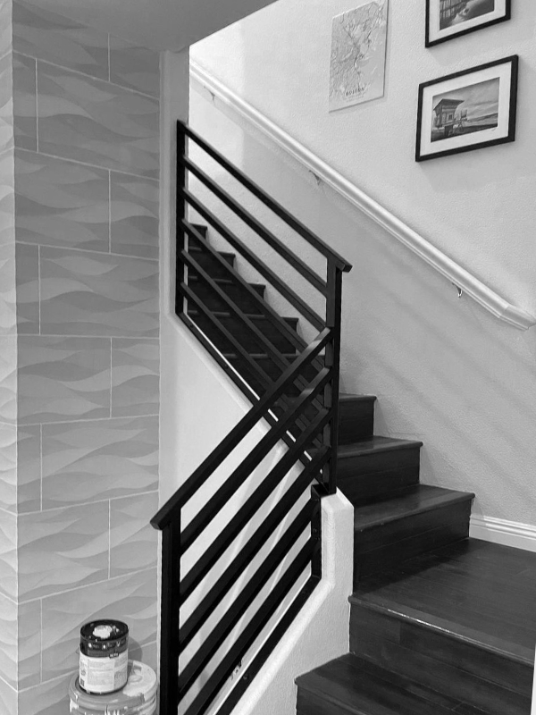 Custom Interior Horizontal Stair Railing